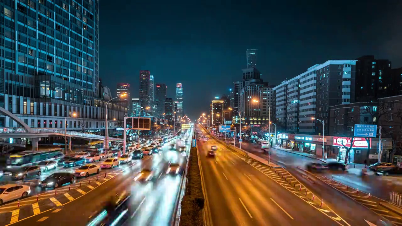 北京城市夜景视频素材