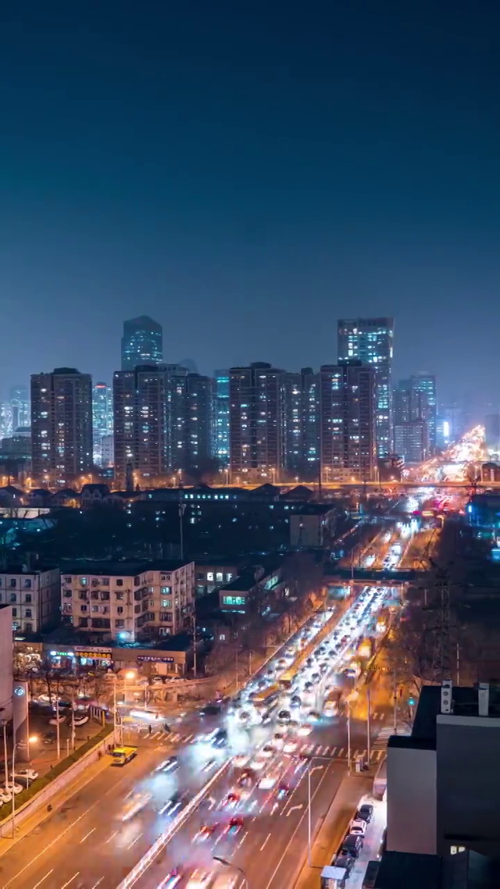 北京城市夜景视频素材