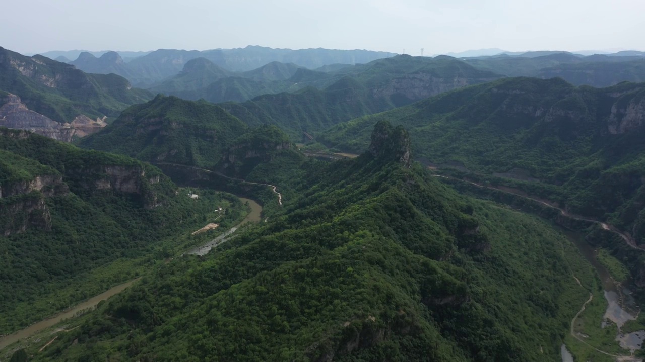 沁河第一湾视频素材