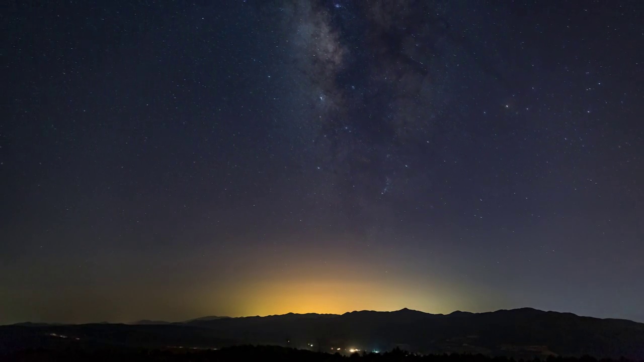 野外银河星空延时摄影视频素材