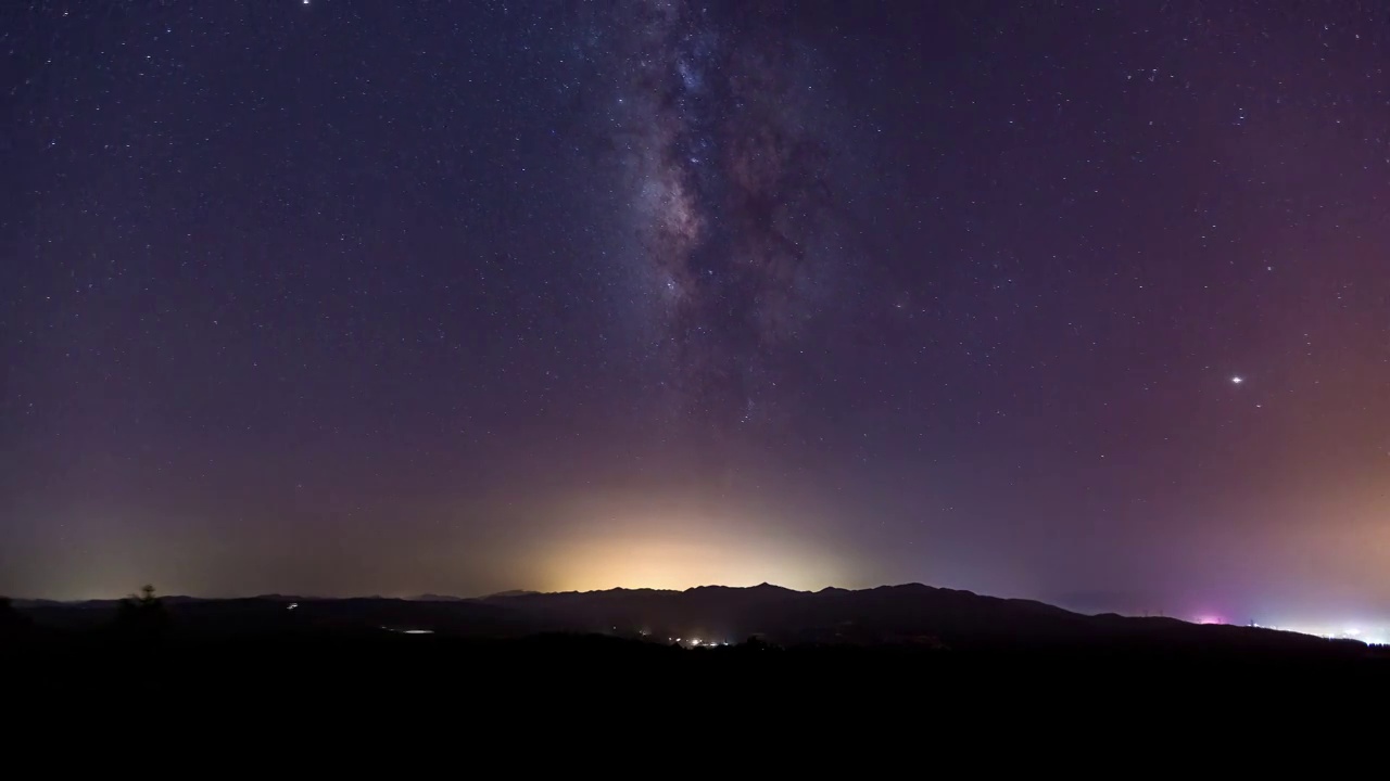 野外银河星空延时摄影视频素材