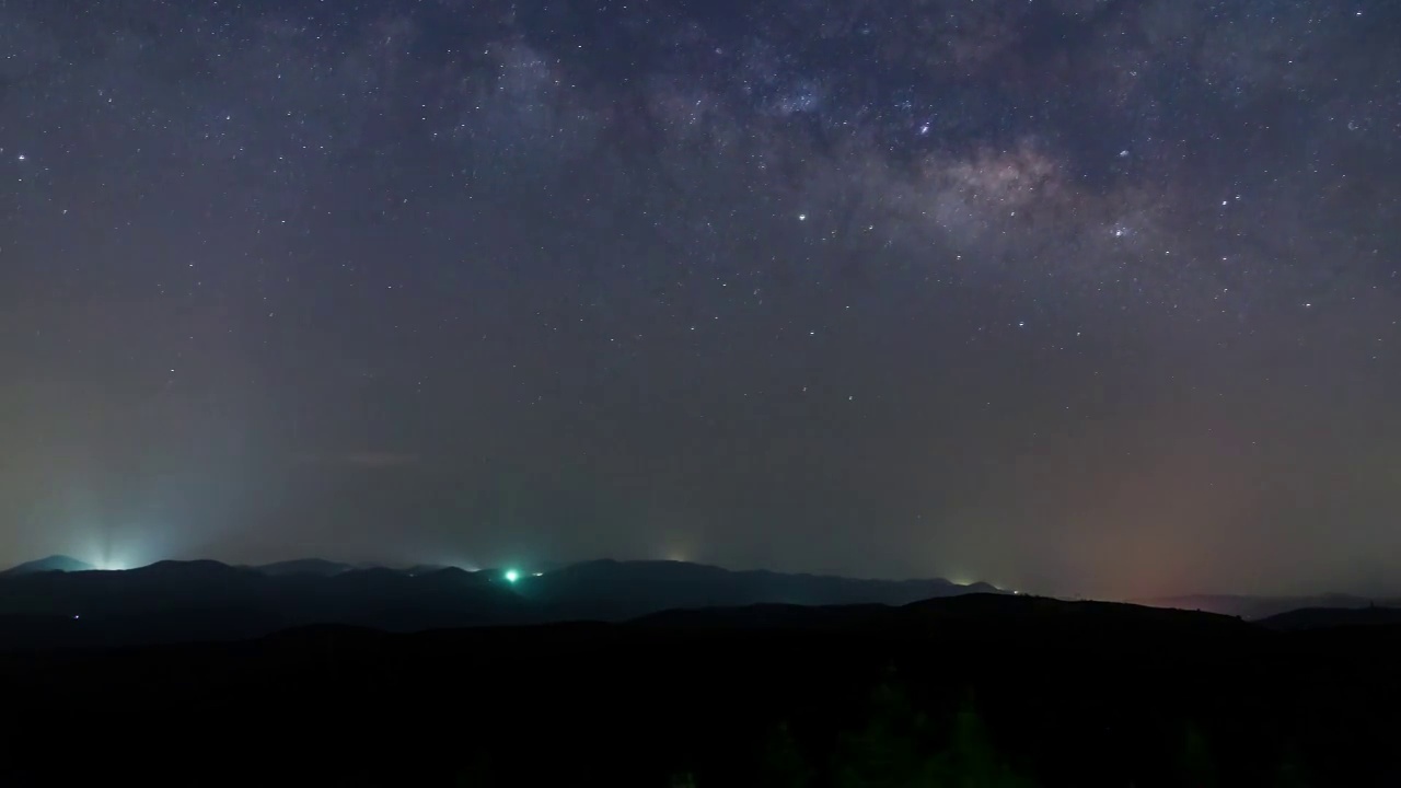 野外银河星空延时摄影视频素材