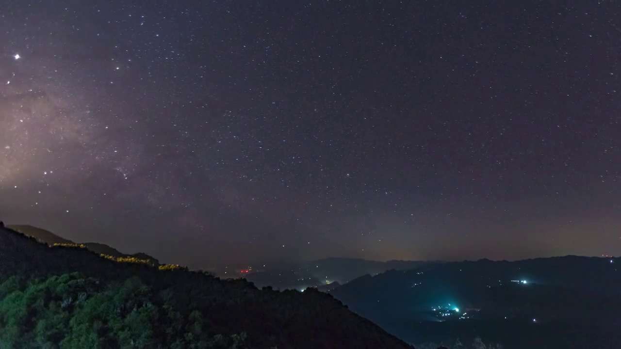 野外银河星空延时摄影视频素材