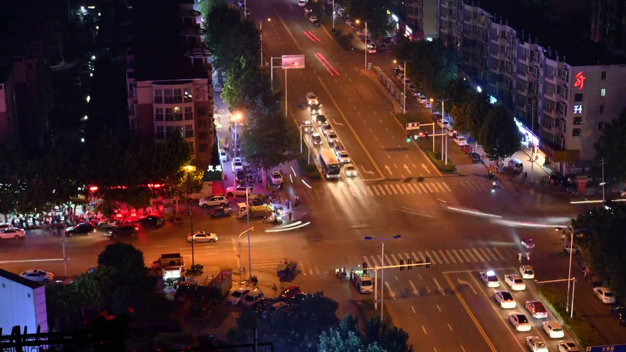 城市夜景车流视频下载