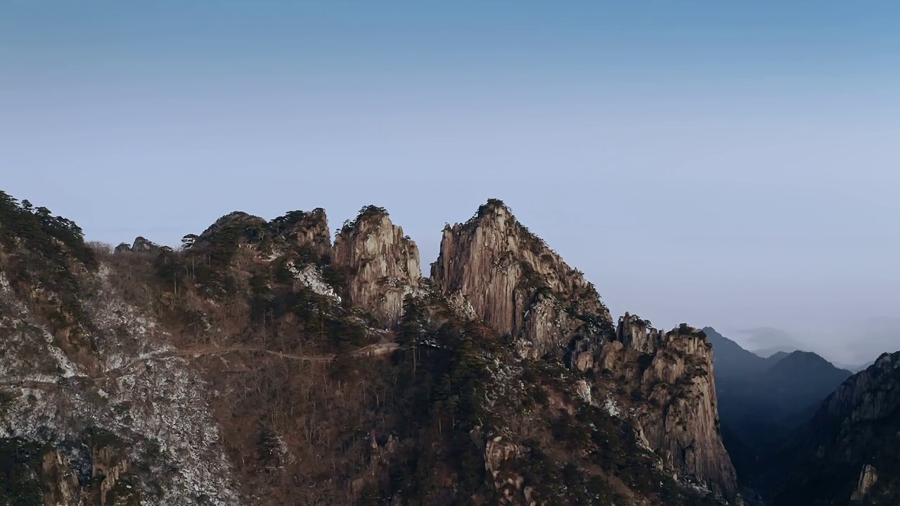 黄山,始信峰风景视频素材