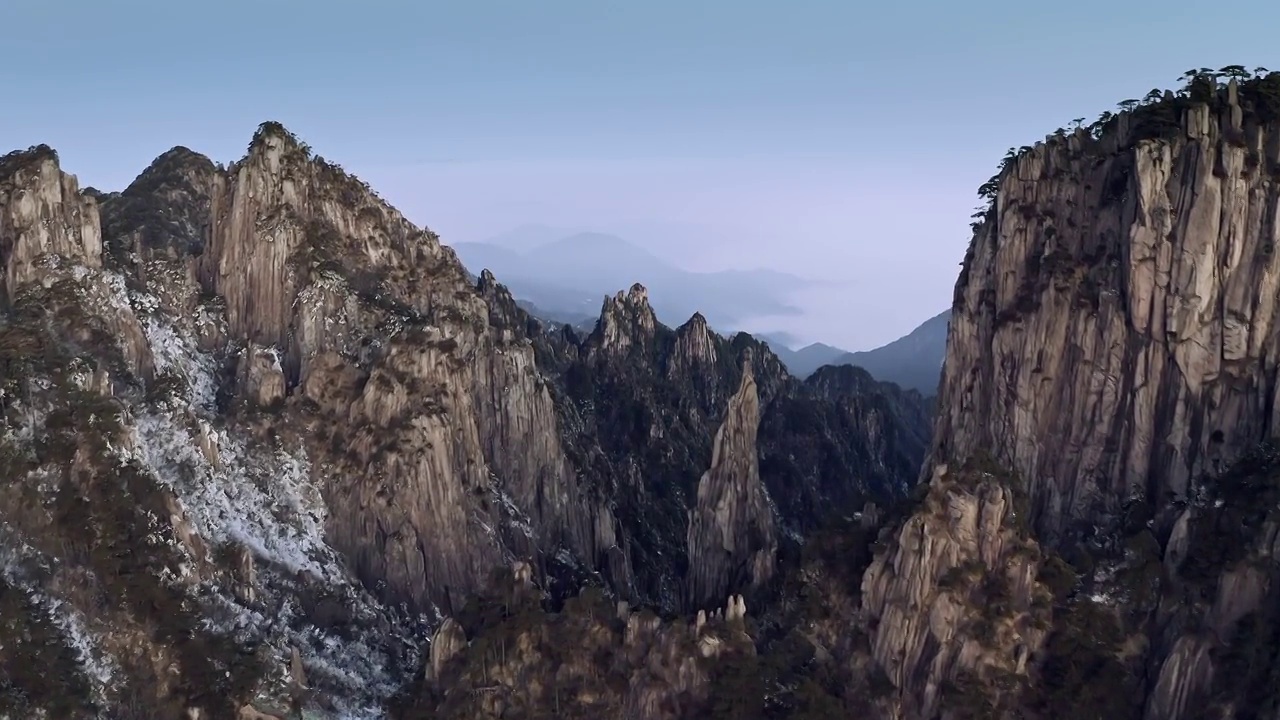 黄山,始信峰风景视频素材