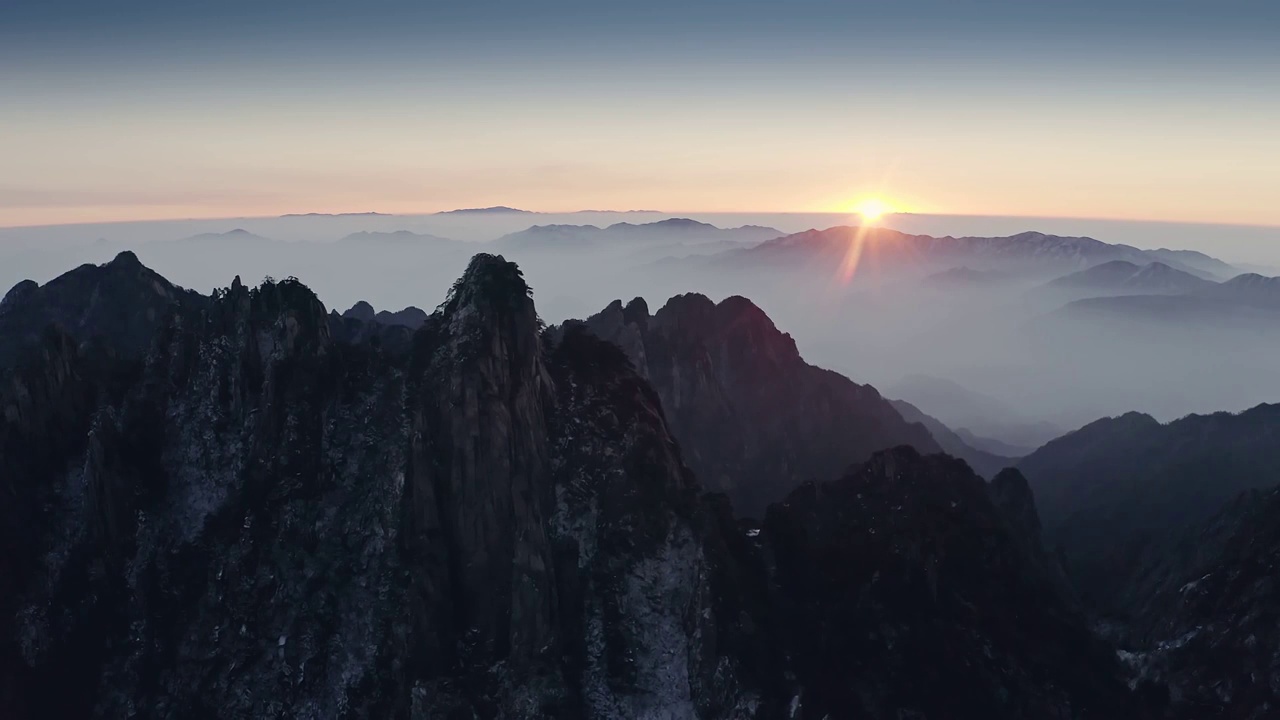 黄山自然山景视频素材