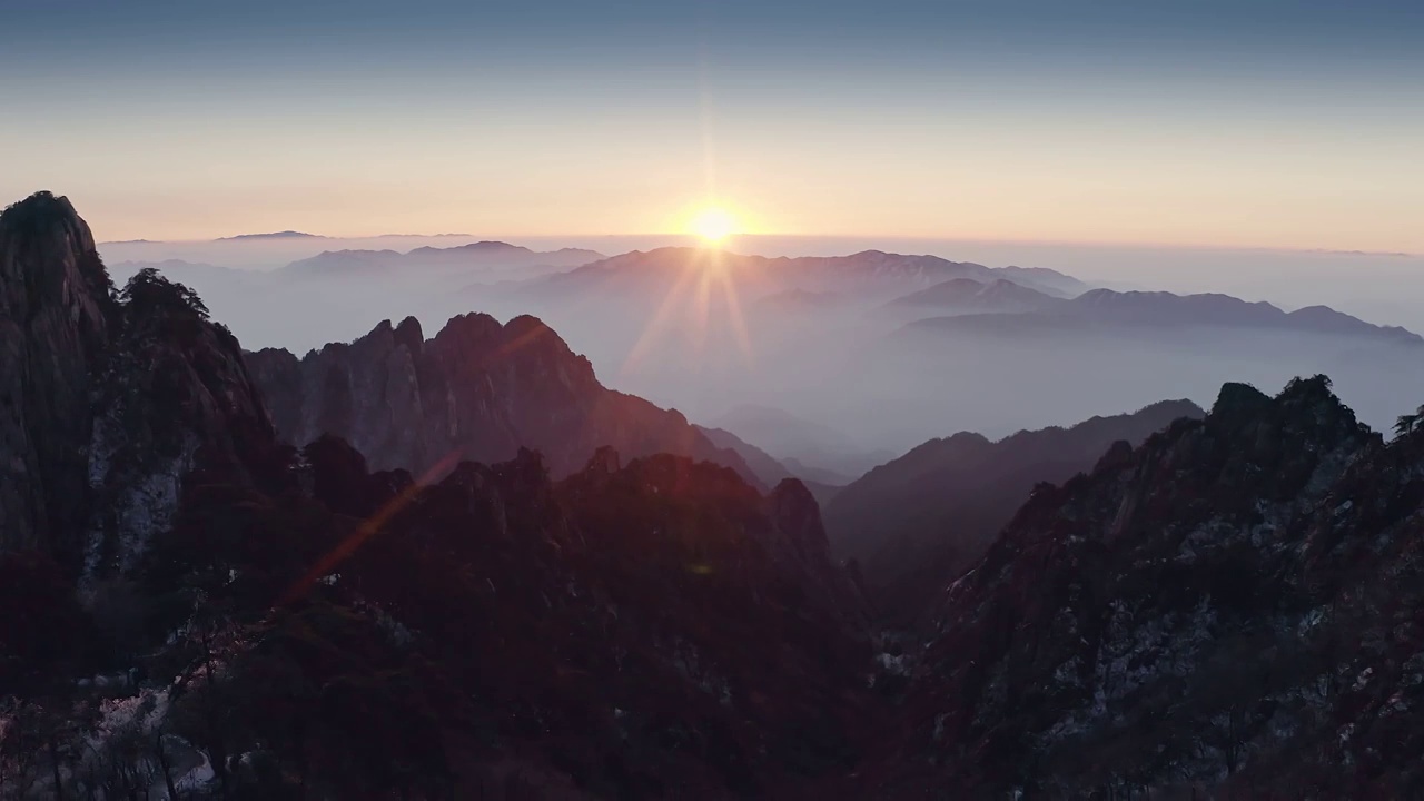 黄山自然山景视频素材