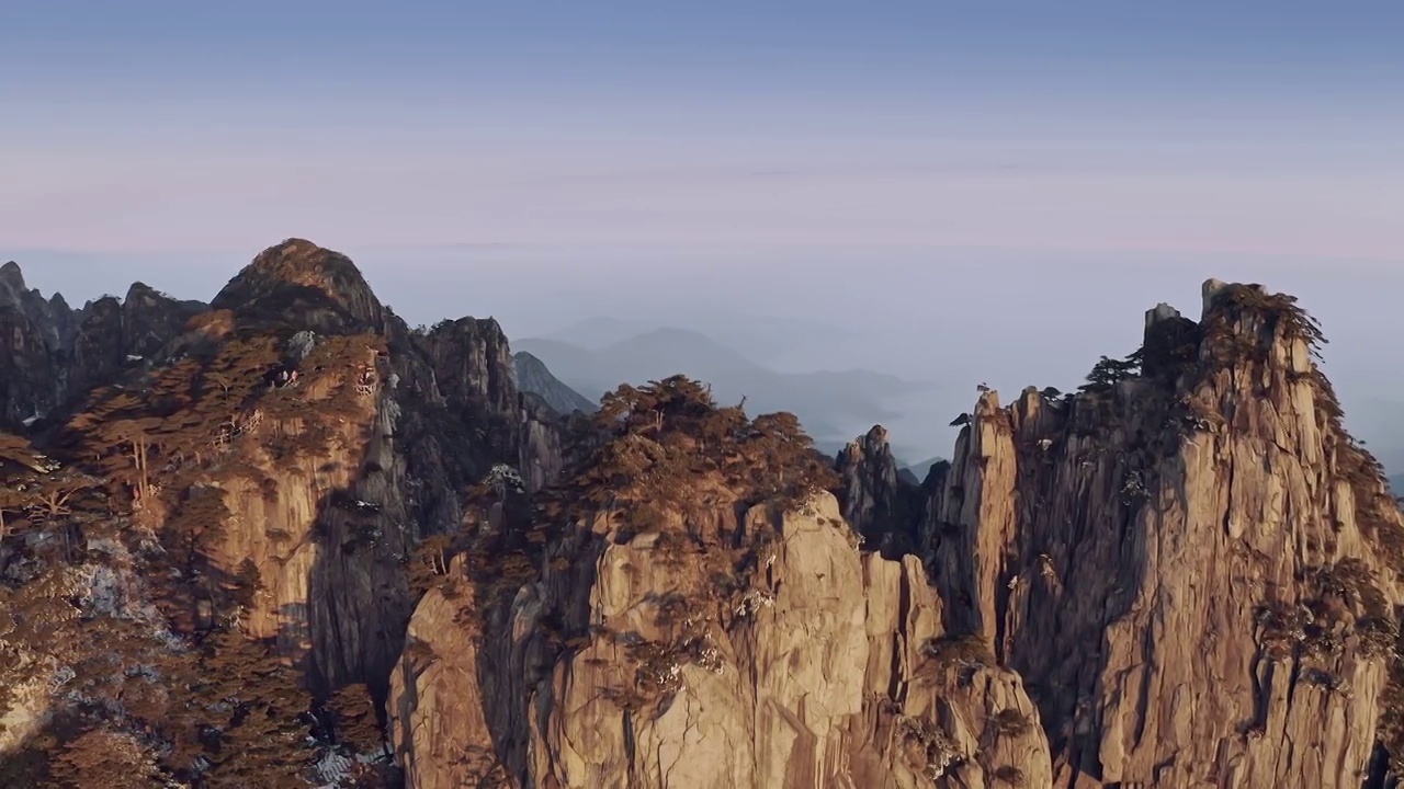 黄山,始信峰风景视频素材