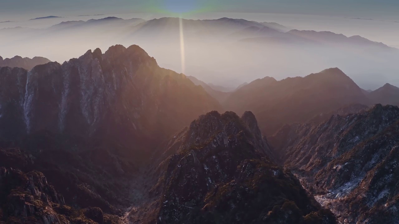 黄山自然山景视频素材