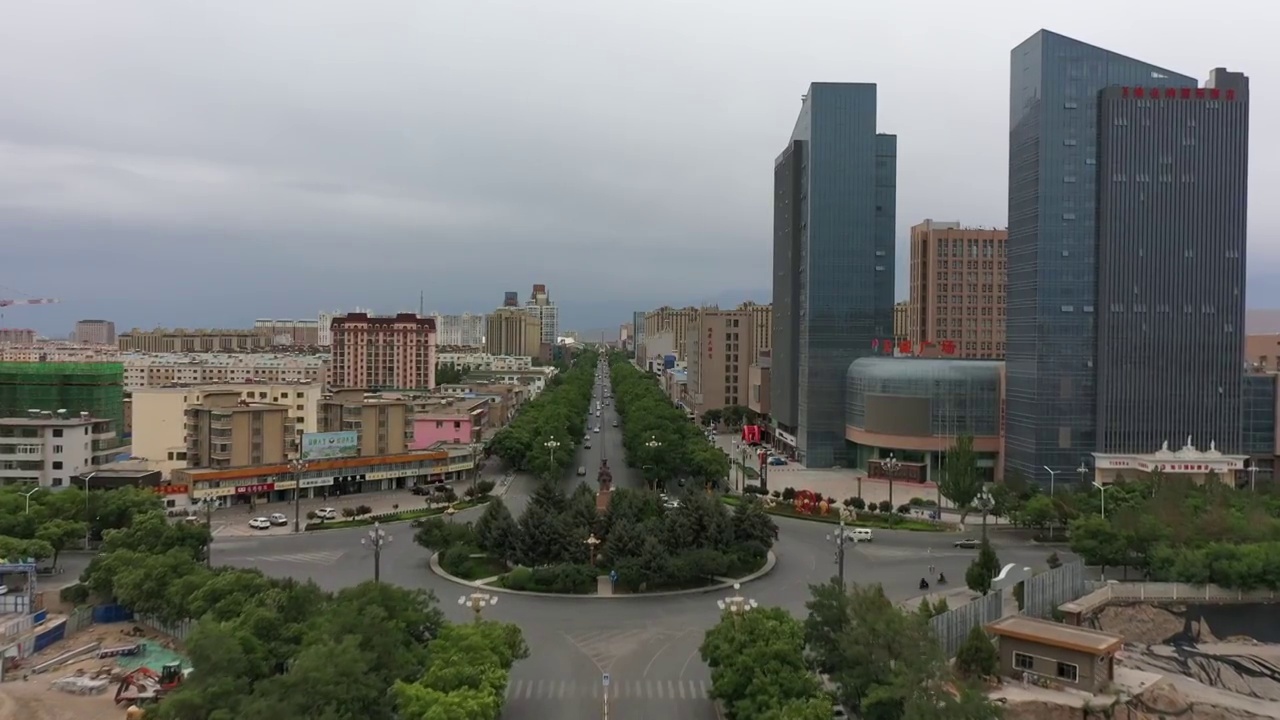 嘉峪关城市风景视频素材