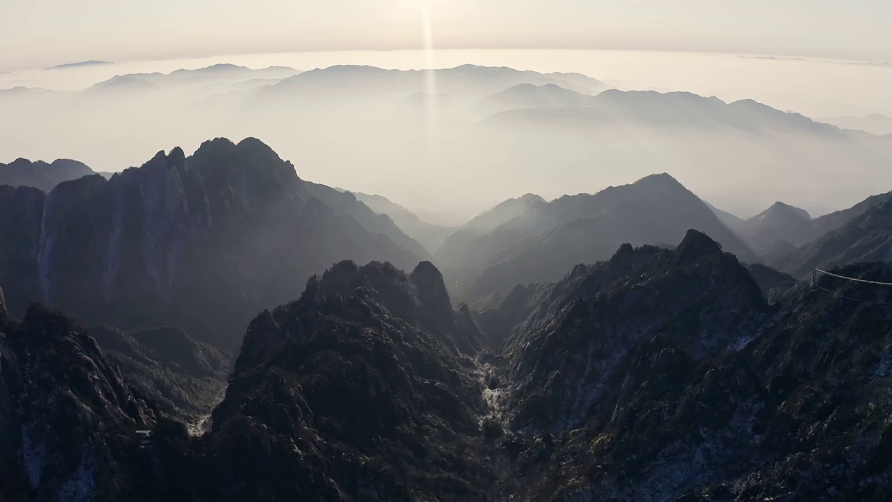 黄山壮丽风景视频素材