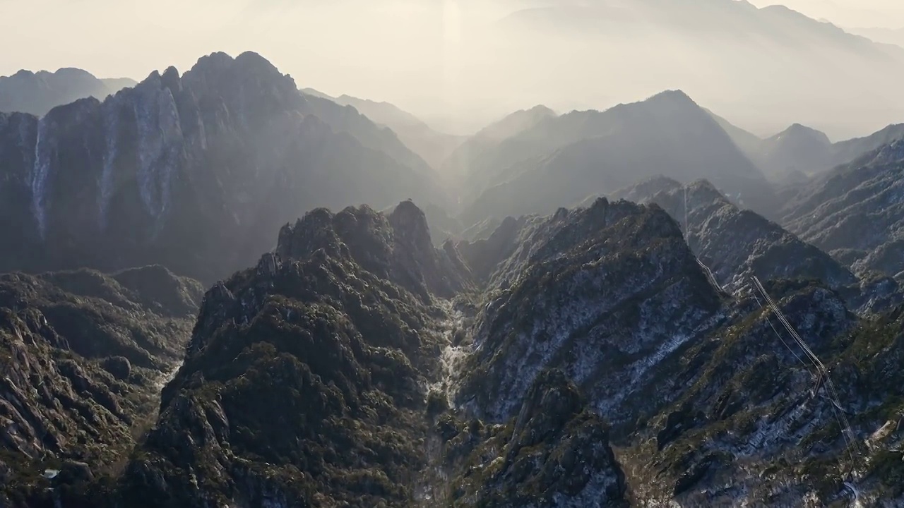 黄山壮丽风景视频素材