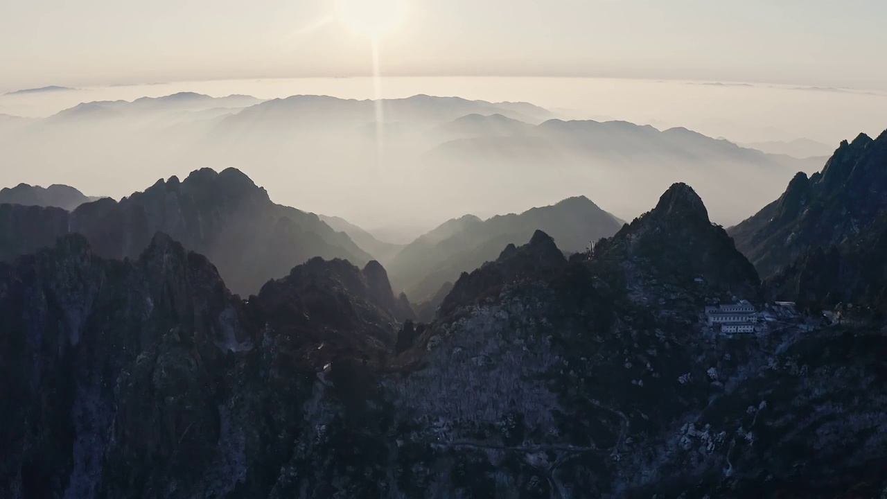 黄山壮丽风景视频素材