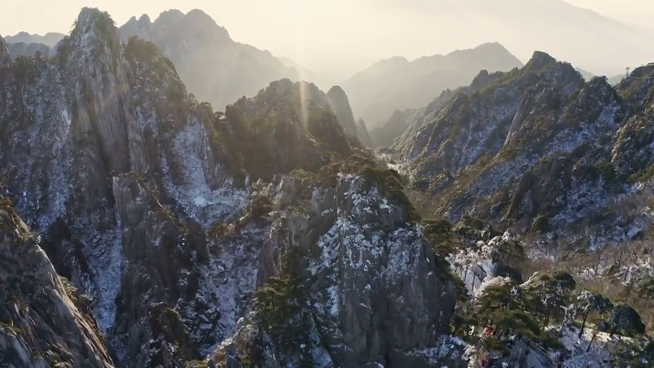 黄山壮丽风景视频素材