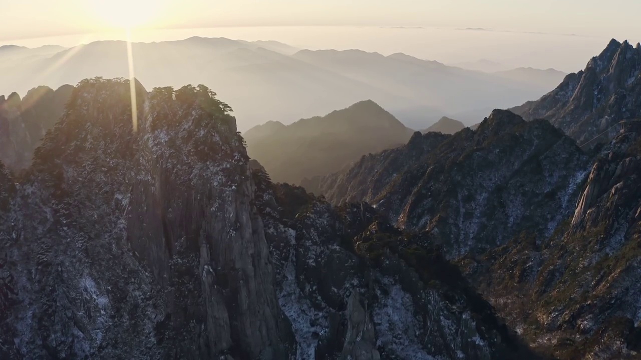 黄山壮丽风景视频素材