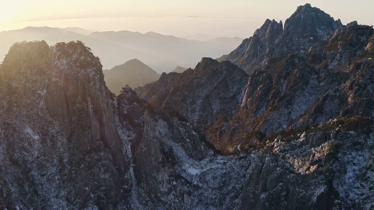 黄山壮丽风景视频素材