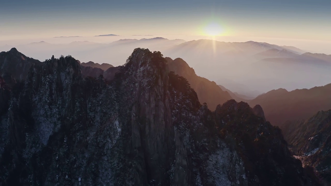 黄山壮丽风景视频素材