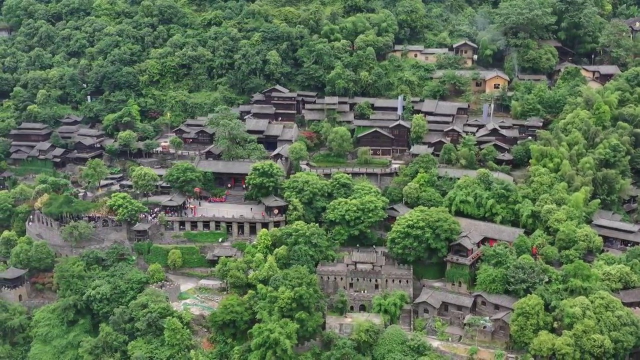 三峡人家巴王寨景区视频素材