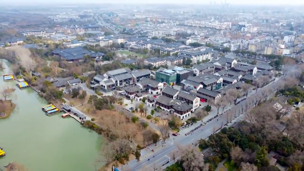 扬州 瘦西湖 大虹桥 长堤春柳 法海寺 宋夹城 大明寺视频素材