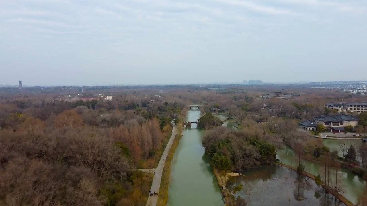 扬州 瘦西湖 大虹桥 长堤春柳 法海寺 宋夹城 大明寺视频素材