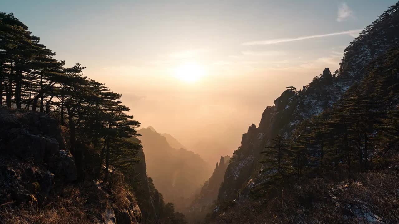 黄山峡谷视频素材