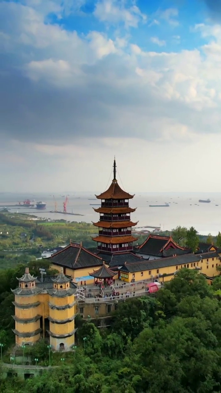 江苏省南通市狼山风景区视频素材画面2