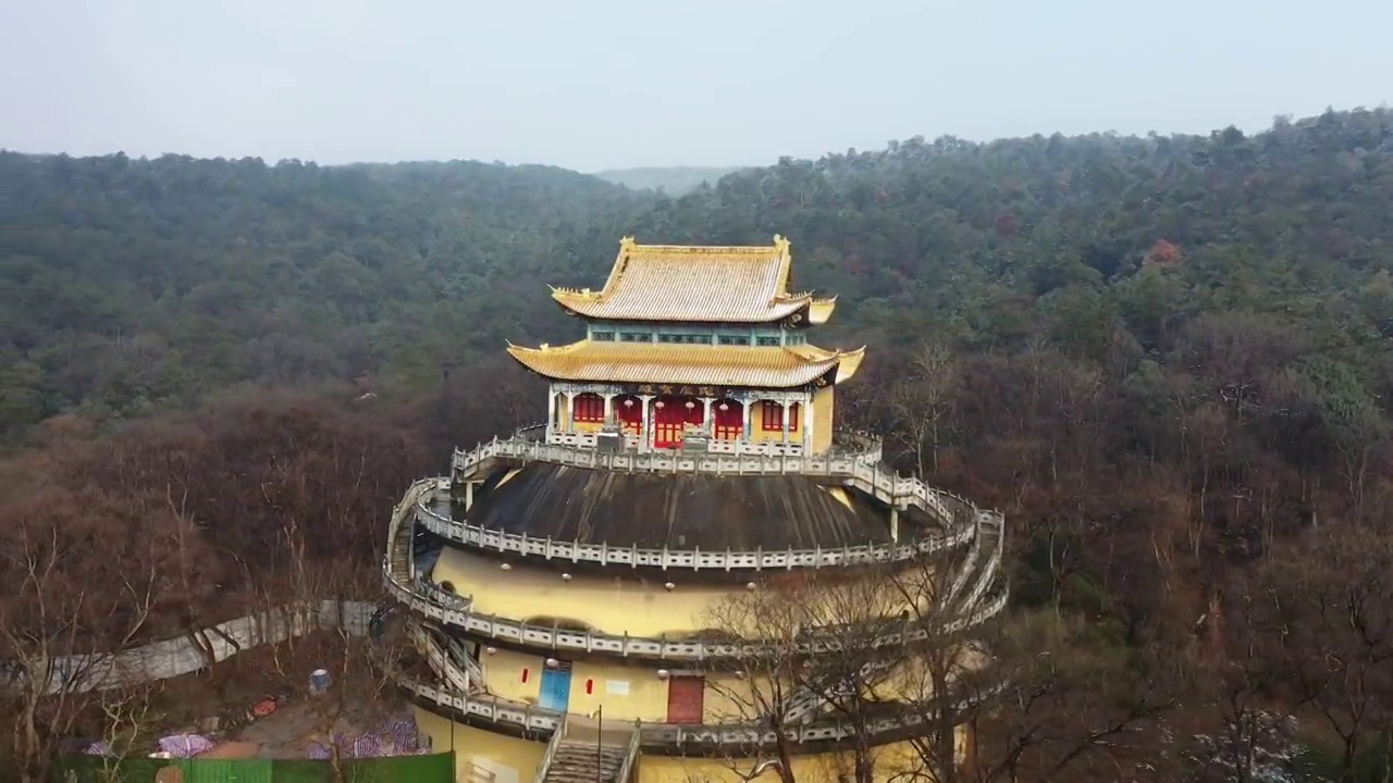 南京溧水区无想山国家森林公园，无想寺景区，无想禅寺视频素材