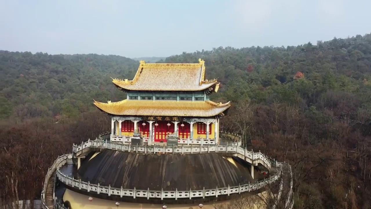 江苏南京溧水区无想山国家森林公园，无想寺景区，无想禅寺视频素材