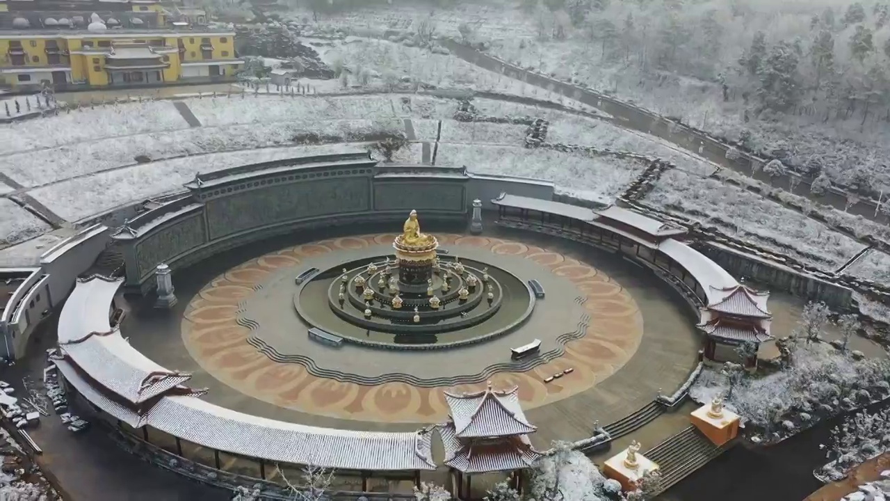 秦淮河源头，鸡鸣寺下院，南京溧水东庐观音寺的观音像视频素材