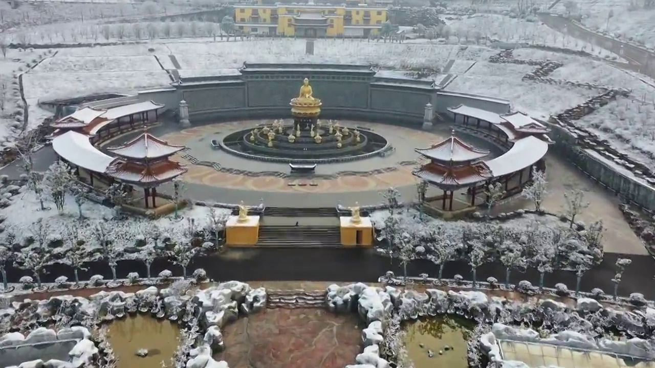 秦淮河源头，鸡鸣寺下院，南京溧水东庐观音寺的观音像视频素材