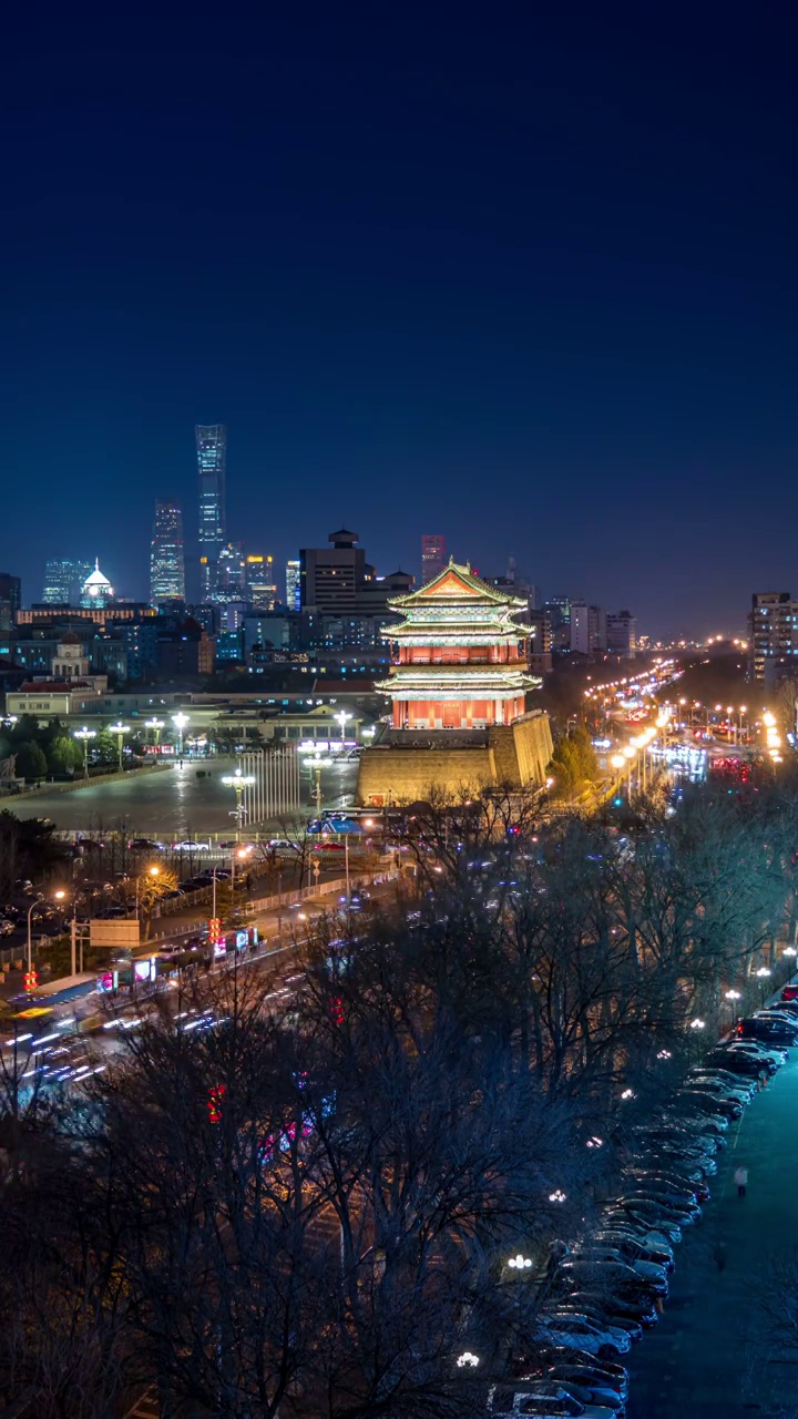 北京前门夜景视频素材