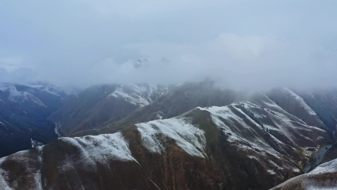 祁连秋色雪景视频素材