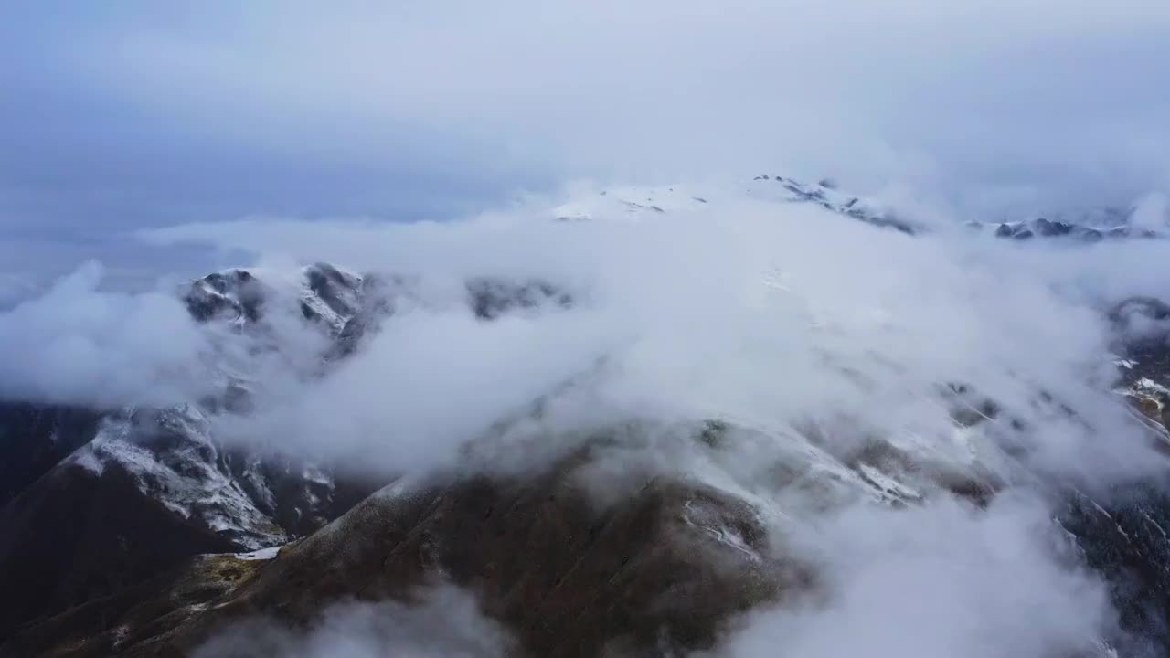 祁连秋色雪景视频素材