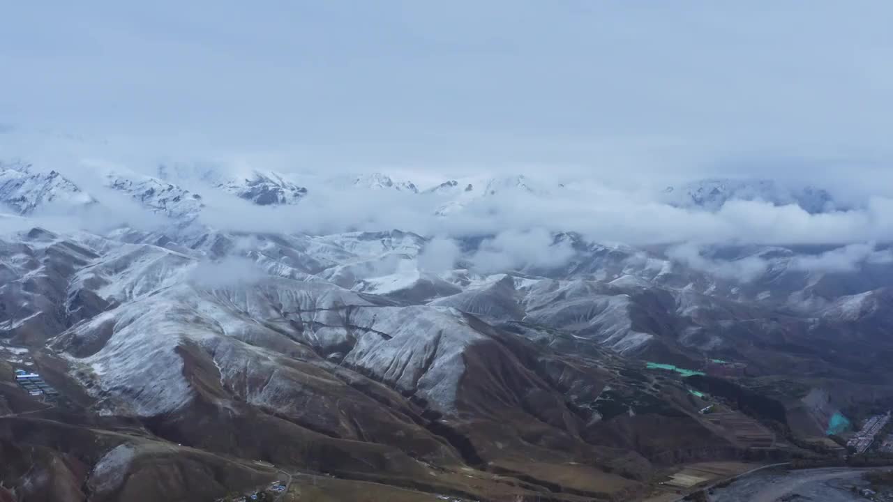 祁连秋色雪景视频素材