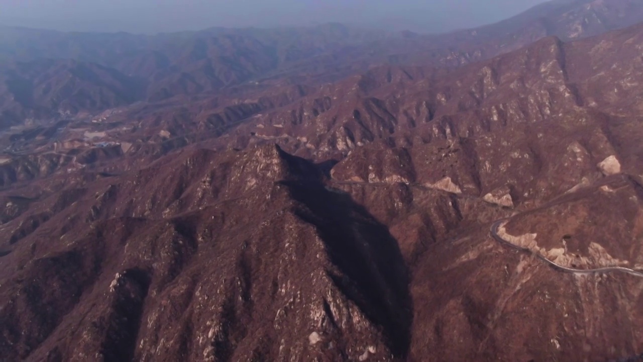 航拍北京门头沟山区道路G109国道视频素材