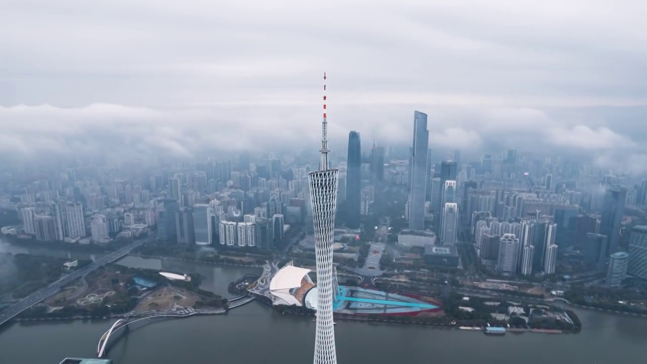 广州平流雾延时视频视频素材