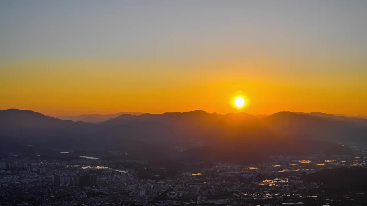 日落4K延时素材视频素材