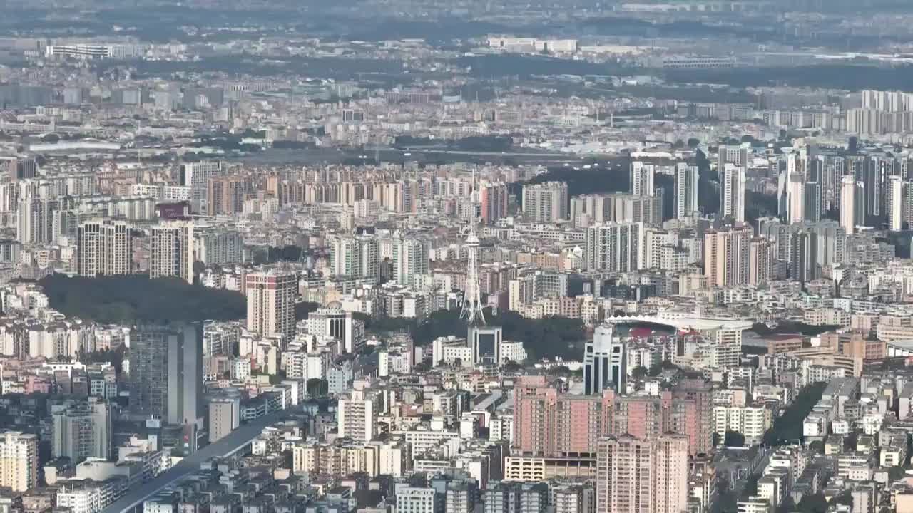 广州花都城市全景视频素材