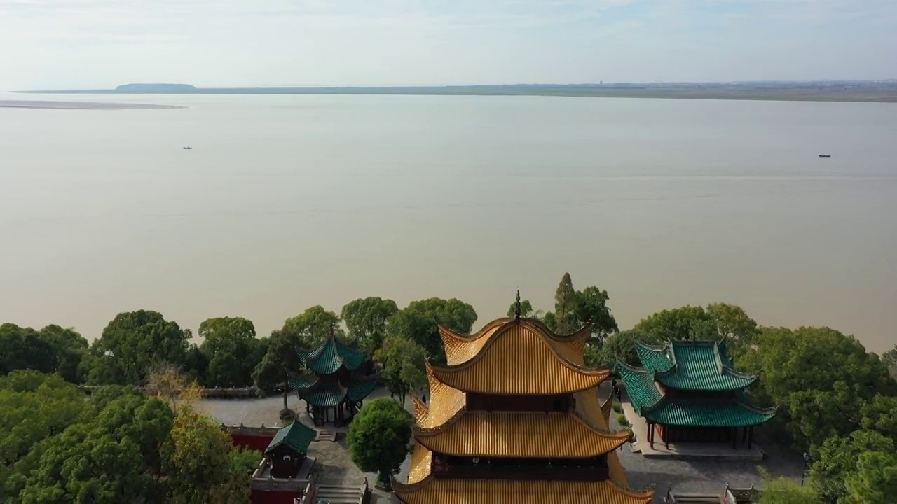 航拍湖南岳阳岳阳楼景区视频素材