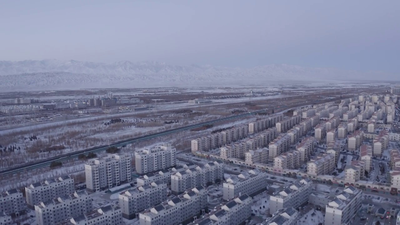 甘肃嘉峪关雪山视频素材