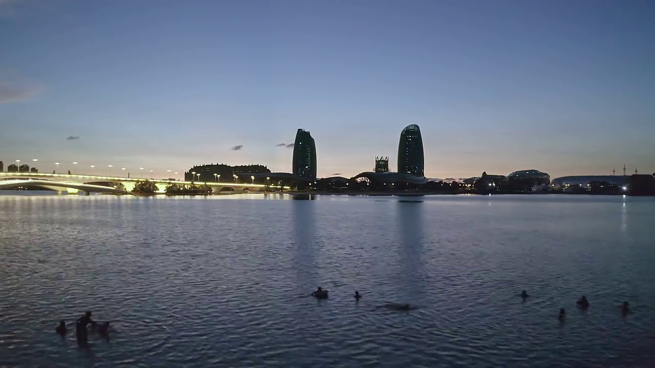 海南儋州海花岛夜景视频素材