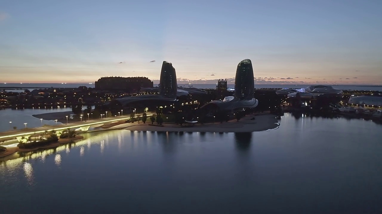 海南儋州海花岛夜景视频素材