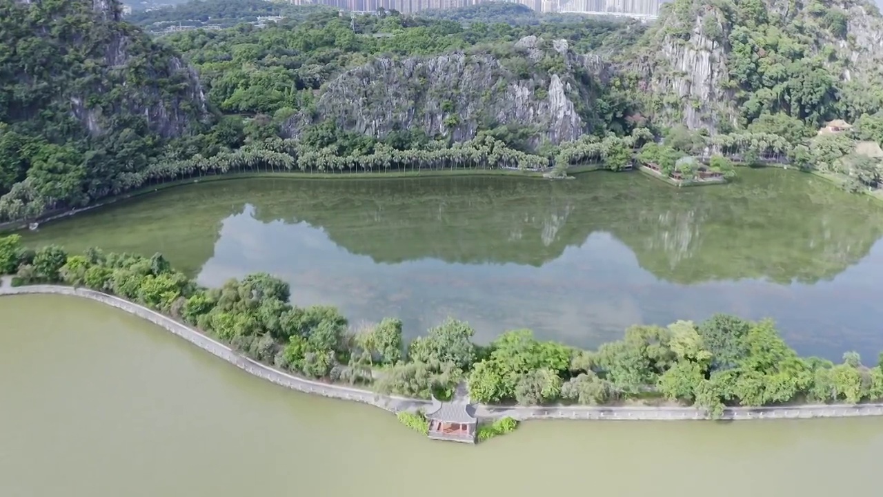 广东肇庆,七星岩旅游度假区,水月西堤视频素材