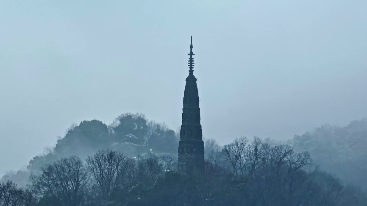 保俶塔初雪视频素材