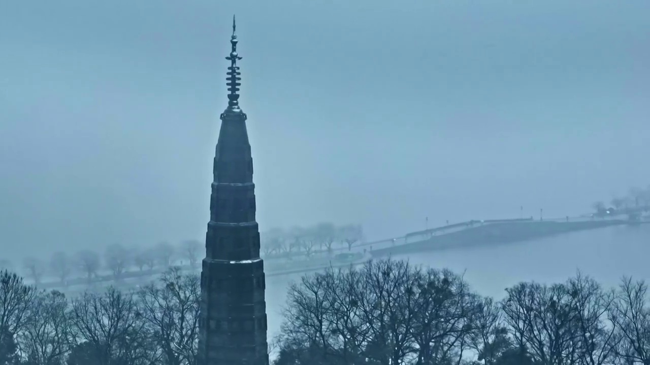 保俶塔初雪视频素材