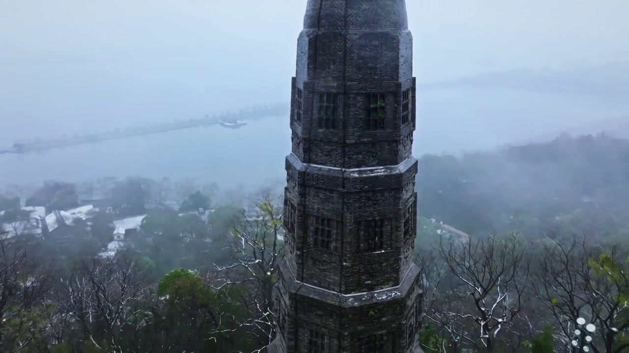 保俶塔初雪视频素材