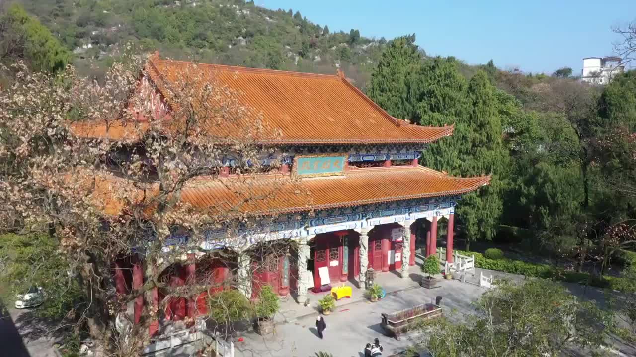 阳光下的桂林全州湘山寺视频素材