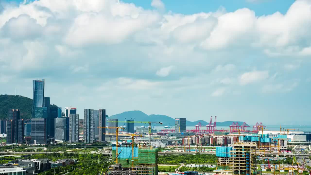 深圳市南山区前海自贸区建筑群 4K422/10bit延时视频视频素材