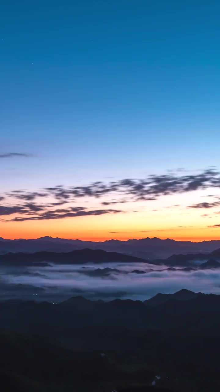 风光延时：京郊怀柔日出云海视频素材